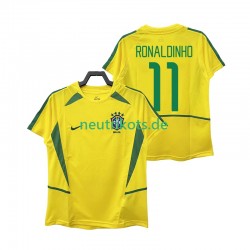 Fußballtrikot Brasilien RONALDINHO 11 2002 Retro Herren Heim Kurzarm