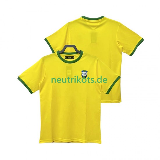Fußballtrikot Brasilien 1970 Retro Herren Heim Kurzarm