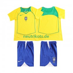 Fußballtrikot Brasilien Retro Kinder Heim 2004 Kurzarm