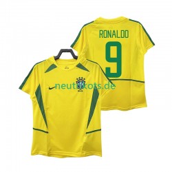 Fußballtrikot Brasilien Ronaldo 9 2002 Retro Herren Heim Kurzarm