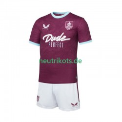 Fußballtrikot Burnley Kinder Heim 2025-2026 Kurzarm