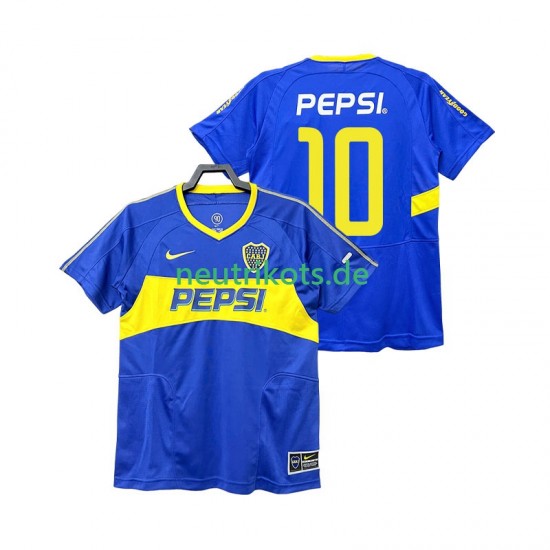 Fußballtrikot Boca Juniors PEPSI 10 2003 Retro Herren Heim 2004 Kurzarm