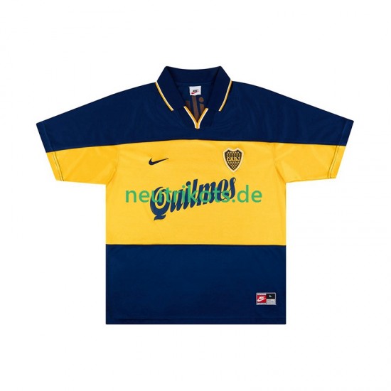 Fußballtrikot Boca Juniors 2000 Retro Herren Heim 1999 Kurzarm