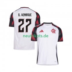 Fußballtrikot CR Flamengo Bruno Henrique 27 Herren Auswärts 2025-2026 Kurzarm