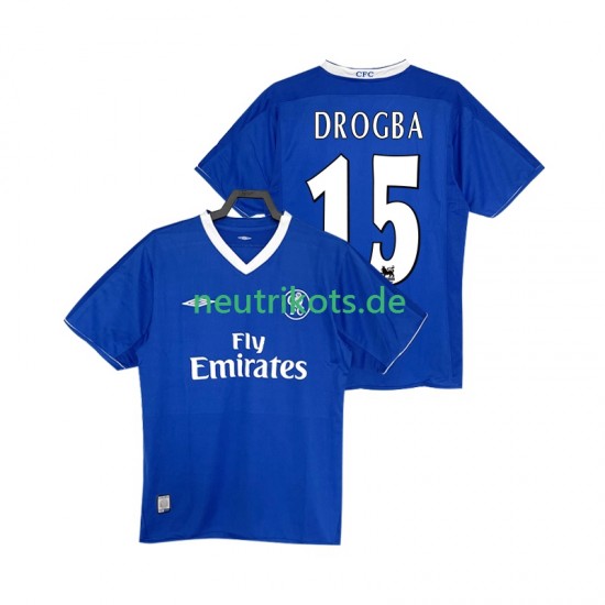 Fußballtrikot Chelsea DROGBA 15 2003 2005 Retro Herren Heim Kurzarm