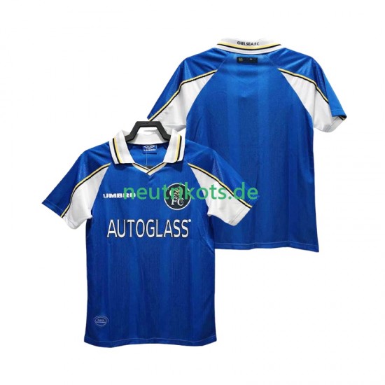Fußballtrikot Chelsea 1997 Retro Herren Heim 1999 Kurzarm