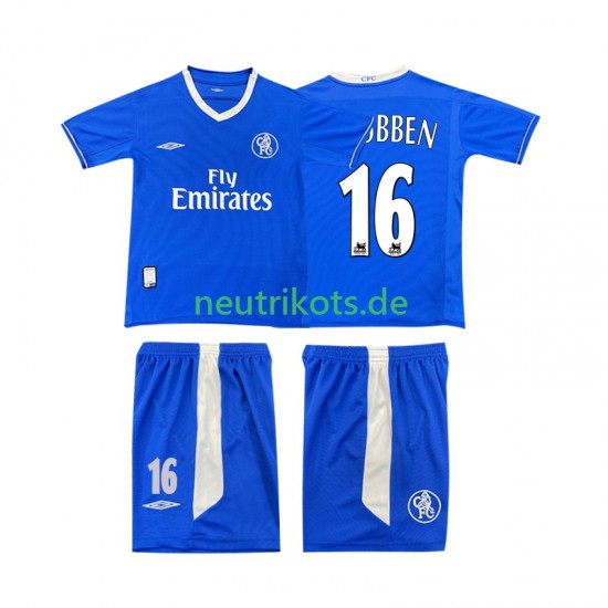 Fußballtrikot Chelsea Robben 16 2003 2005 Retro Kinder Heim Kurzarm
