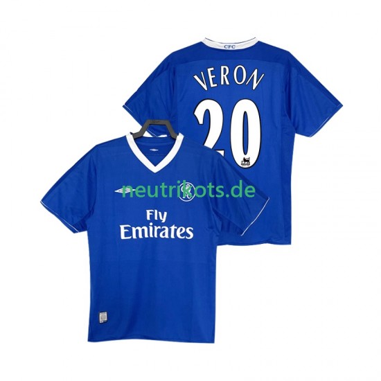 Fußballtrikot Chelsea VERON 20 2003 2005 Retro Herren Heim Kurzarm
