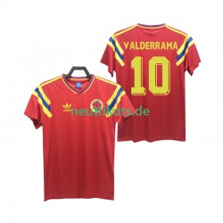 Fußballtrikot Kolumbien VALDERRAMA 10 1990 Retro Herren Auswärts Kurzarm