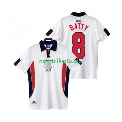 Fußballtrikot England BATTY 8 1998 Retro Herren Heim Kurzarm