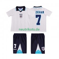 Fußballtrikot England Beckham 7 1996 Retro Kinder Heim Kurzarm