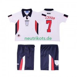 Fußballtrikot England Beckham 7 1998 Retro Kinder Heim Kurzarm