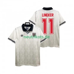 Fußballtrikot England LINEKER 11 1990 Retro Herren Heim Kurzarm