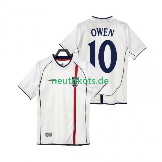 Fußballtrikot England OWEN 10 2002 Retro Herren Heim Kurzarm