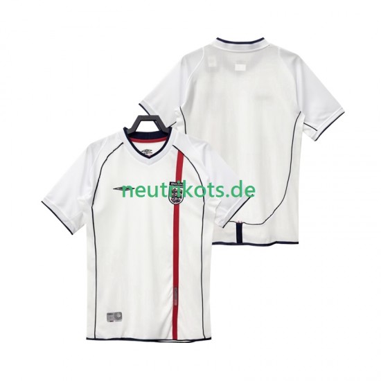 Fußballtrikot England 2002 Retro Herren Heim Kurzarm