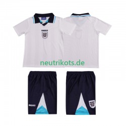 Fußballtrikot England 1996 Retro Kinder Heim Kurzarm