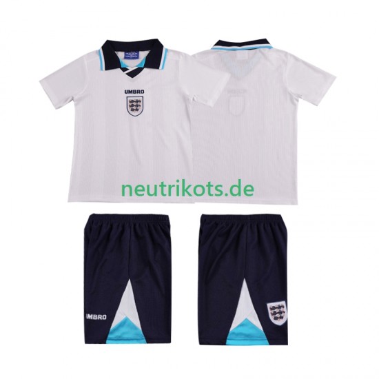 Fußballtrikot England 1996 Retro Kinder Heim Kurzarm