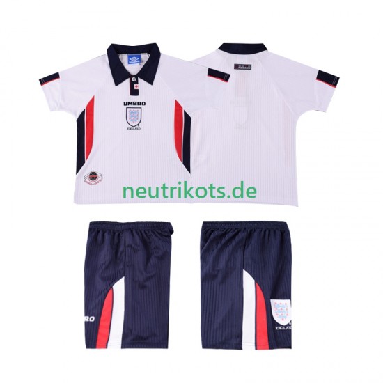 Fußballtrikot England 1998 Retro Kinder Heim Kurzarm