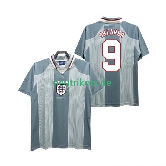 Fußballtrikot England SHEARER 9 1996 Retro Herren Auswärts Kurzarm