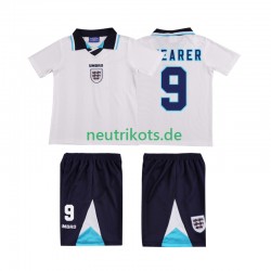 Fußballtrikot England SHEARER 9 1996 Retro Kinder Heim Kurzarm