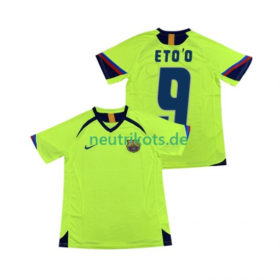 Fußballtrikot FC Barcelona ETOO 9 2005 Retro Herren Auswärts 2006 Kurzarm