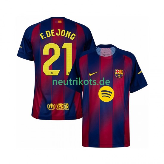 Fußballtrikot FC Barcelona Frenkie de Jong 21 Herren Heim 2025-2026 Kurzarm