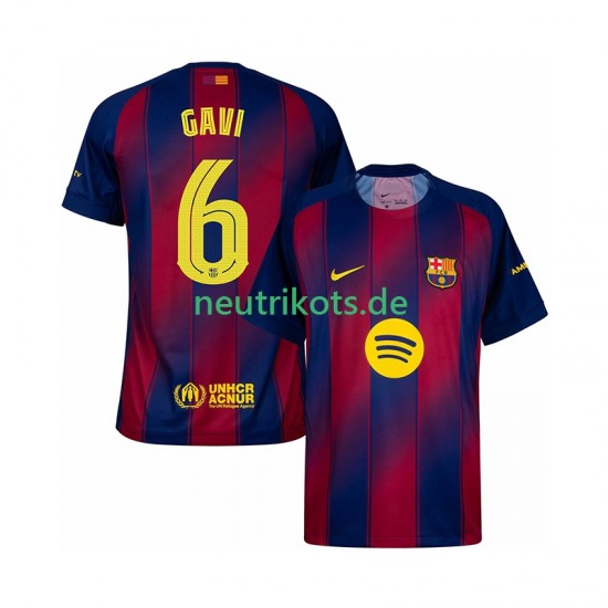 Fußballtrikot FC Barcelona Gavi 6 Champions League Herren Heim 2025-2026 Kurzarm