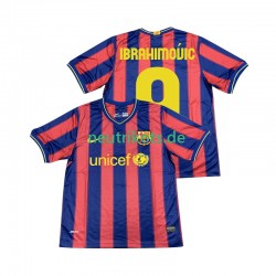 Fußballtrikot FC Barcelona Ibrahimović 9 2009 Retro Herren Heim 2010 Kurzarm