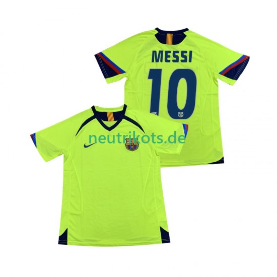 Fußballtrikot FC Barcelona Lionel Messi 10 2005 Retro Herren Auswärts 2006 Kurzarm