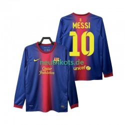 Fußballtrikot FC Barcelona Lionel Messi 10 2012 2013 Retro Herren Heim Langarm