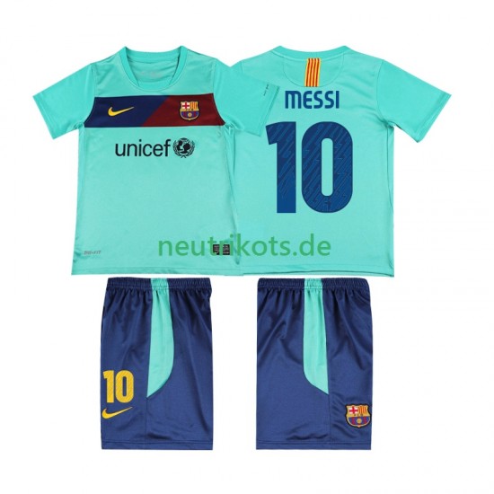Fußballtrikot FC Barcelona Lionel Messi 10 Retro Kinder Auswärts 2011 2010 Kurzarm
