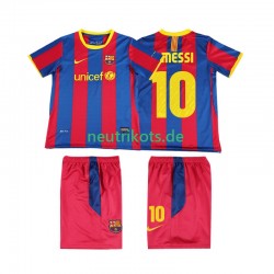 Fußballtrikot FC Barcelona Lionel Messi 10 Retro Kinder Heim 2011 2010 Kurzarm