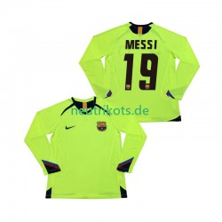 Fußballtrikot FC Barcelona Lionel Messi 19 2005 Retro Herren Auswärts 2006 Langarm