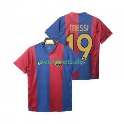 Fußballtrikot FC Barcelona Lionel Messi 19 2007 Retro Herren Heim 2006 Kurzarm