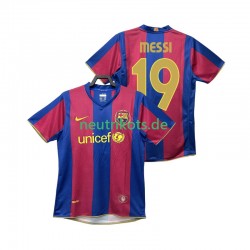 Fußballtrikot FC Barcelona Lionel Messi 19 2007 Retro Herren Heim 2008 Kurzarm