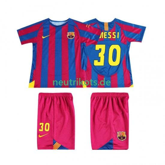 Fußballtrikot FC Barcelona Lionel Messi 30 Champions League 2005 Retro Kinder Heim 2006 Kurzarm