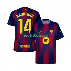 Fußballtrikot FC Barcelona Marcus Rashford 14 Herren Heim 2025-2026 Kurzarm
