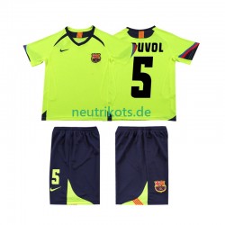 Fußballtrikot FC Barcelona PUVDL 5 2005 Retro Kinder Auswärts 2006 Kurzarm