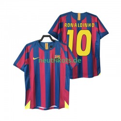 Fußballtrikot FC Barcelona RONALDINHO 10 2005 Retro Herren Heim 2006 Kurzarm
