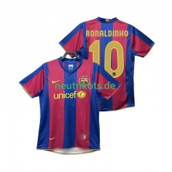 Fußballtrikot FC Barcelona RONALDINHO 10 2007 Retro Herren Heim 2008 Kurzarm