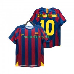 Fußballtrikot FC Barcelona RONALDINHO 10 Champions League 2005 Retro Herren Heim 2006 Kurzarm