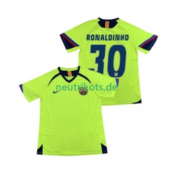 Fußballtrikot FC Barcelona RONALDINHO 30 2005 Retro Herren Auswärts 2006 Kurzarm