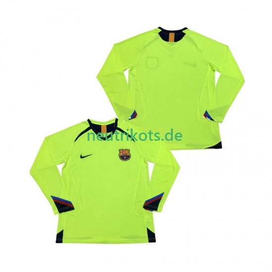 Fußballtrikot FC Barcelona 2005 Retro Herren Auswärts 2006 Langarm