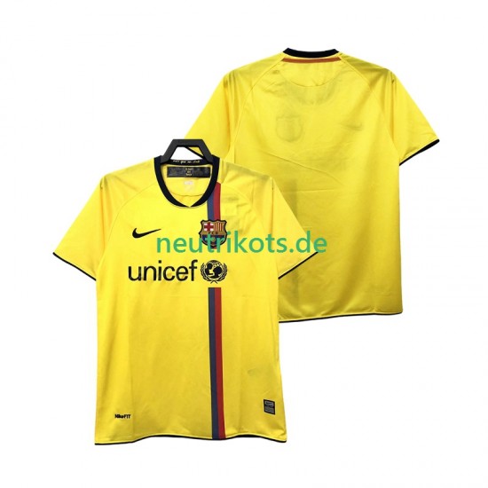 Fußballtrikot FC Barcelona 2009 Retro Herren Auswärts 2008 Kurzarm