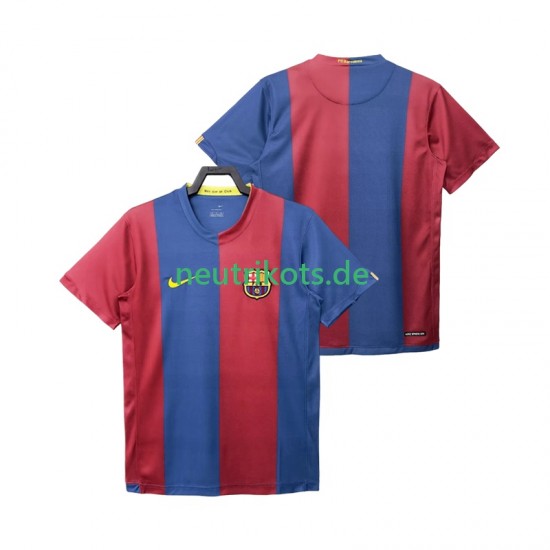 Fußballtrikot FC Barcelona 2007 Retro Herren Heim 2006 Kurzarm