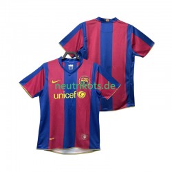 Fußballtrikot FC Barcelona 2007 Retro Herren Heim 2008 Kurzarm