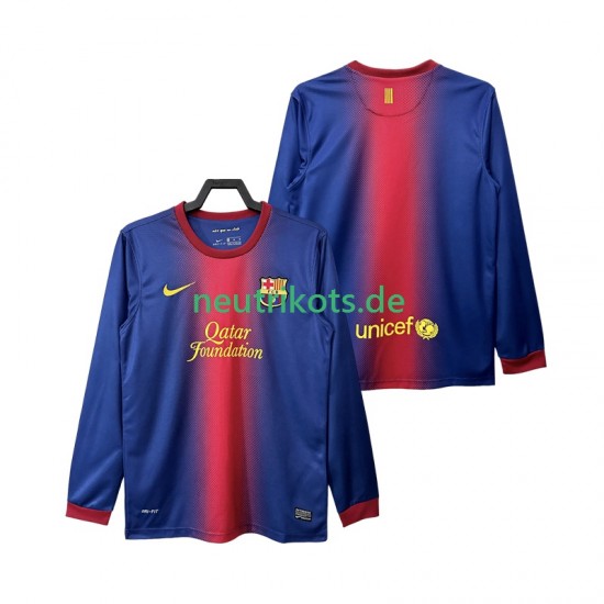 Fußballtrikot FC Barcelona 2012 2013 Retro Herren Heim Langarm