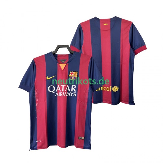 Fußballtrikot FC Barcelona 2014 2015 Retro Herren Heim Kurzarm