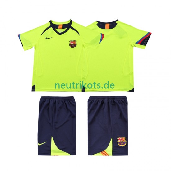 Fußballtrikot FC Barcelona 2005 Retro Kinder Auswärts 2006 Kurzarm