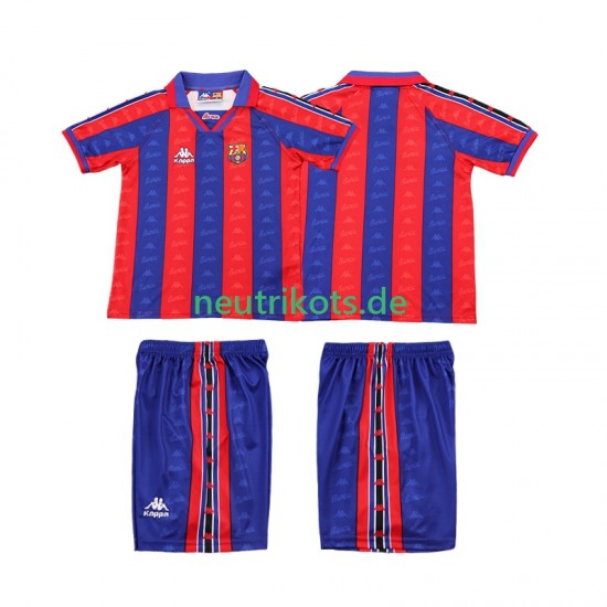 Fußballtrikot FC Barcelona 1996 1997 Retro Kinder Heim Kurzarm